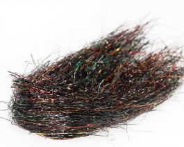 Click for detail Fine 3D Tinsel Hair, Fiery Black UVR / 95